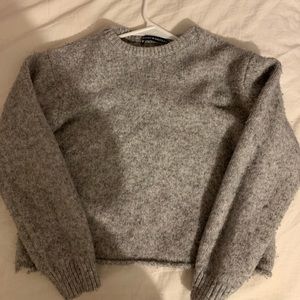Soft gray sweater